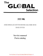 Preview for 1 page of The global Selection 333SK Service Manual