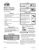 Preview for 1 page of The Hampton Bay Motion Sensing Diecast Lantern HB-4190 Series Owner'S Manual