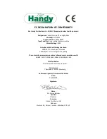 Предварительный просмотр 20 страницы The Handy 1938184001 Instruction Manual