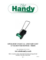 The Handy THHM Operator'S Manual And Parts List preview