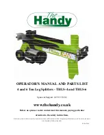 The Handy THLS-4 Operator'S Manual And Parts List preview