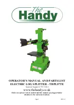 The Handy THPLS7TE Operator'S Manual And Parts List preview