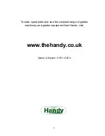 Предварительный просмотр 24 страницы The Handy THS125 Operator'S Manual And Parts List