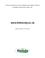 Предварительный просмотр 16 страницы The Handy THS80 Assembly And Operating Instructions Manual