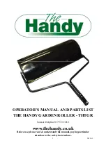 The Handy THTGR Operator'S Manual And Parts List preview