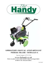 The Handy THTILL6.5-A Operator'S Manual And Parts List preview