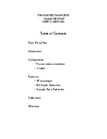 Preview for 3 page of The Harvestman 2012 MALGORITHM Operator'S Manual