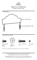 THE INSIDE Regency Headboard Assembly Instructions предпросмотр