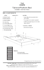 THE INSIDE Tailored Platform Bed Assembly Instructions Manual preview