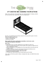 The Oak Bed Store CHESTER BED 3FT Assembly Instructions Manual preview