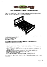 Preview for 1 page of The Oak Bed Store CHILGROVE Assembly Instructions Manual