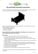 Preview for 1 page of The Oak Bed Store Lyon 5ft Assembly Instructions