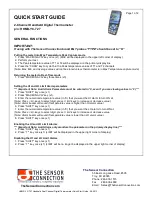 The Sensor Connection HHMD-YC-727 Quick Start Manual preview