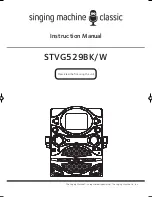 Предварительный просмотр 1 страницы The Singing Machine classic STVG529BK Instruction Manual