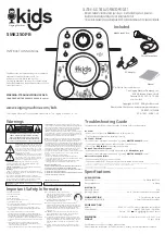 The Singing Machine KIDS SMK250PB Instruction Manual preview