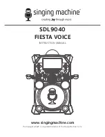 The Singing Machine SDL9040 Instruction Manual предпросмотр