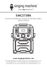 The Singing Machine SMC273BK Instruction Manual preview