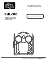 Предварительный просмотр 1 страницы The Singing Machine SML-383 Troubleshooting