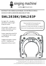 The Singing Machine SML283BK Instruction Manual preview