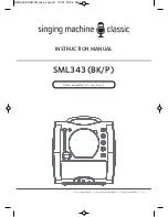 Preview for 1 page of The Singing Machine SML343 BK/P Instruction Manual
