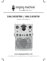 Предварительный просмотр 1 страницы The Singing Machine SML385BTBK?SML385BTW Instruction Manual