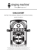 The Singing Machine SML645BT Instruction Manual предпросмотр