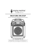 Предварительный просмотр 1 страницы The Singing Machine SML652BK Instruction Manual