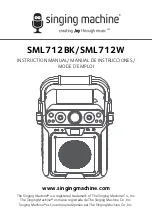 Preview for 1 page of The Singing Machine SML712BK Instruction Manual