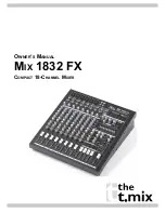 The t.mix Mix 1832 FX Owner'S Manual preview