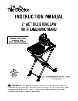 The Tile Doctor WTS950LN Instruction Manual preview