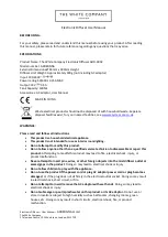 Preview for 1 page of The White Company AOD-0902 User Manual