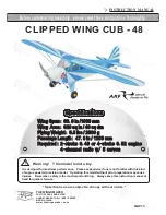 Preview for 1 page of The Wings Maker CLIPPED WING CUB - 48 Instruction Manual