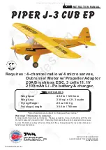 THE WORLD MODELS ARF PIPER J-3 CUB EP Instruction Manual preview