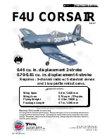 Preview for 1 page of THE WORLD MODELS F4U CORSAIR A077S Instruction Manual