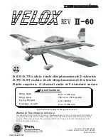 THE WORLD MODELS Velox REV II-60 Instruction Manual preview