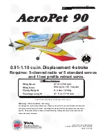 Preview for 1 page of The Worlds Models Manufacturing AeroPet 90 Instruction Manual