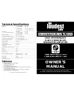 TheLoudest.com Competition pro TL-1023 Owner'S Manual preview