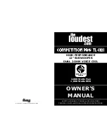 TheLoudest.com Competition Pro TL-1121 Owner'S Manual preview