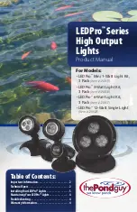 Preview for 1 page of ThePondguy LEDPro Series Product Manual