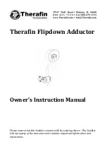 Предварительный просмотр 2 страницы Therafin Therafin Flipdown Adductor Owner'S Instruction Manual