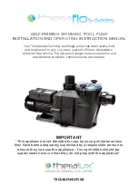 Theralux Theraflo S-Series Installation And Operating Instruction Manual preview