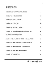 Preview for 3 page of Theralux Theraflo TVS 1.5hp Instruction Manual