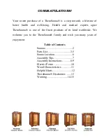 Preview for 2 page of TheraSauna TS7754 Owners Manual And Assembly