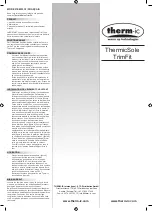 Предварительный просмотр 1 страницы therm-ic TrimFit Instructions For Use