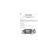 Preview for 1 page of THERM PRO TP-22 Manual