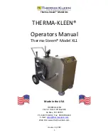 THERMA-KLEEN Therma-Steem XL1 Operator'S Manual preview