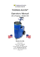 Preview for 1 page of THERMA-KLEEN Ultra 250 Operator'S Manual