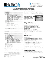 Therma-Stor HI-E DRY 100 Installation, Operation & Service Instructions preview