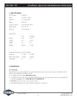 Preview for 4 page of Therma-Stor HI-E Dry 195 Installation, Operation And Maintenance Instructions