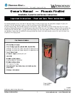 Therma-Stor Phoenix FireBird Owner'S Manual preview